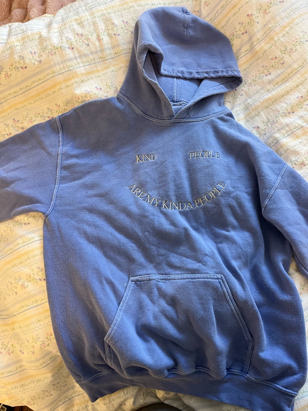 kind people are my kinda people blue hoodie!